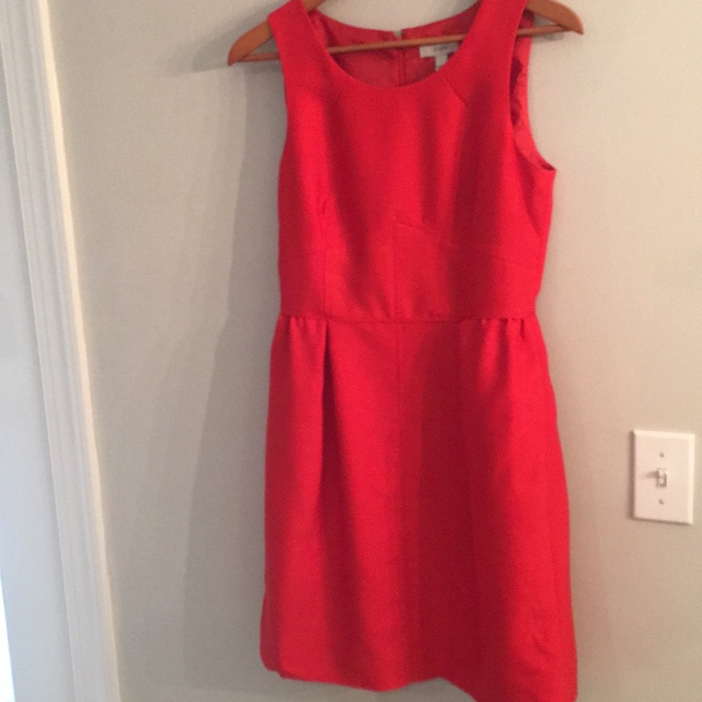 J Crew Red Allie Dress Size 6
